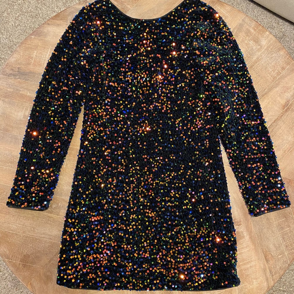 Sequin Black Dress